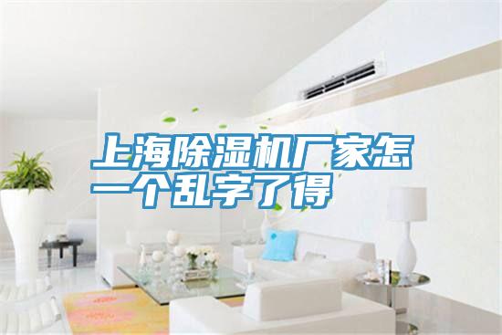 上海除湿机厂家怎一个乱字了得