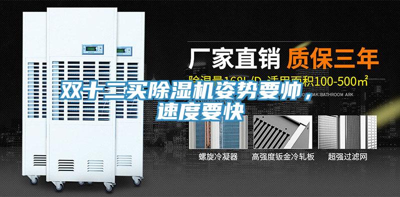 双十二买除湿机姿势要帅， 速度要快