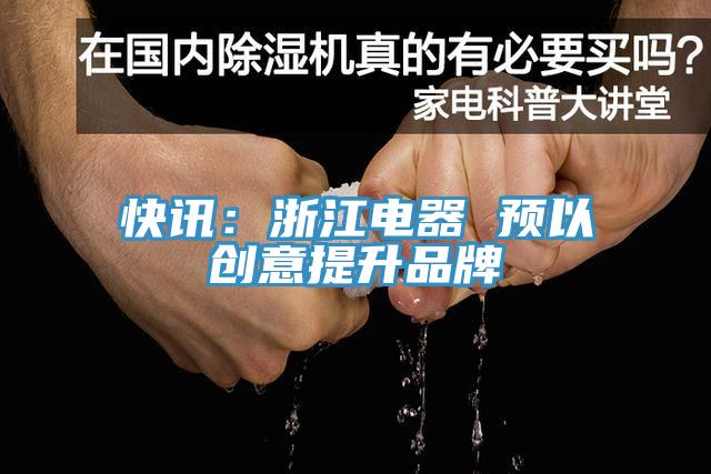 快讯：浙江电器 预以创意提升品牌