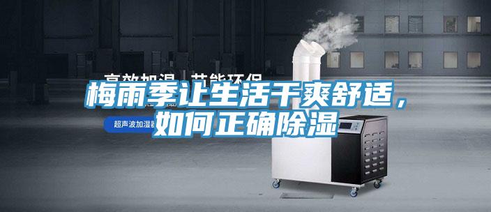 梅雨季让生活干爽舒适，如何正确除湿