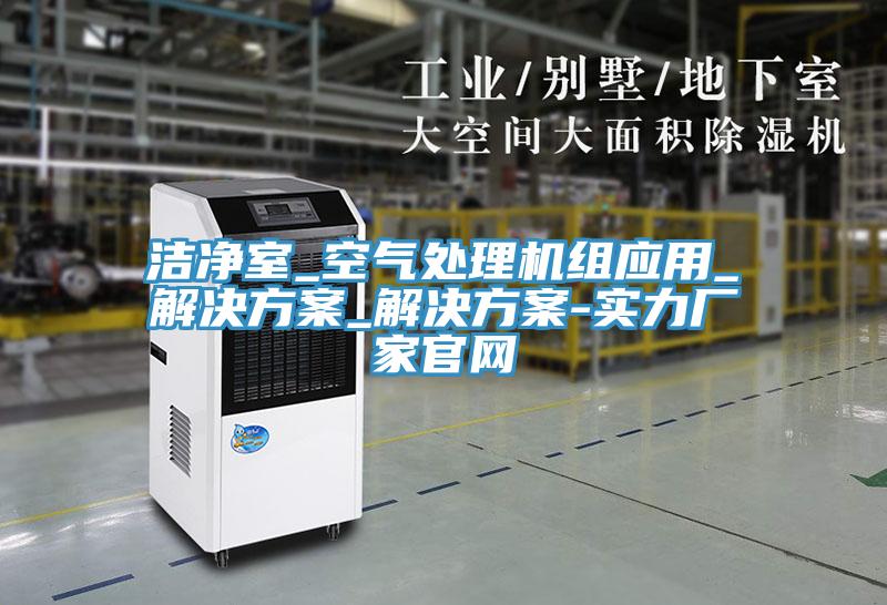 洁净室_空气处理机组应用_解决方案_解决方案-实力厂家官网