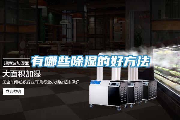 有哪些除湿的好方法