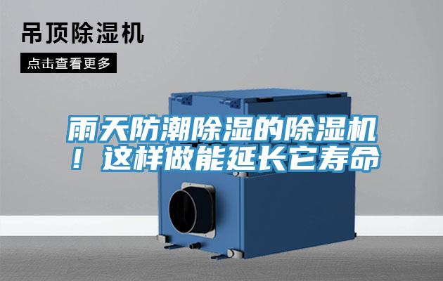 雨天防潮除湿的除湿机！这样做能延长它寿命