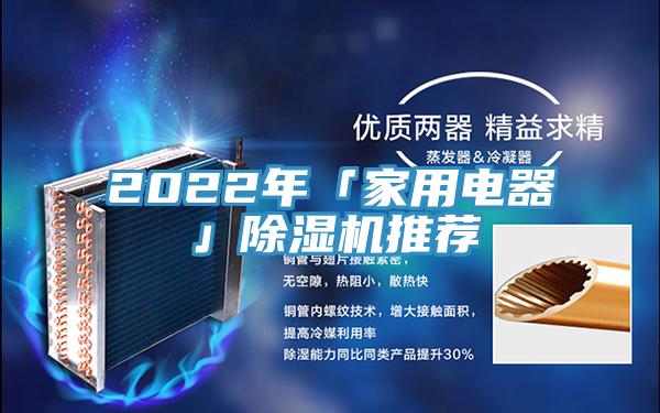2022年「家用电器」除湿机推荐