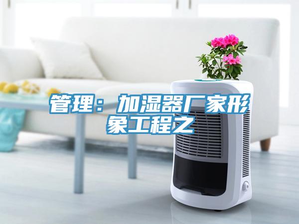 管理：加湿器厂家形象工程之