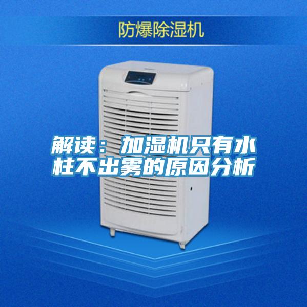 解读：加湿机只有水柱不出雾的原因分析