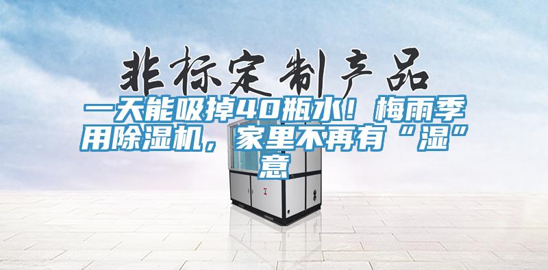 一天能吸掉40瓶水！梅雨季用除湿机，家里不再有“湿”意