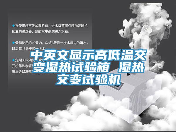中英文显示高低温交变湿热试验箱 湿热交变试验机