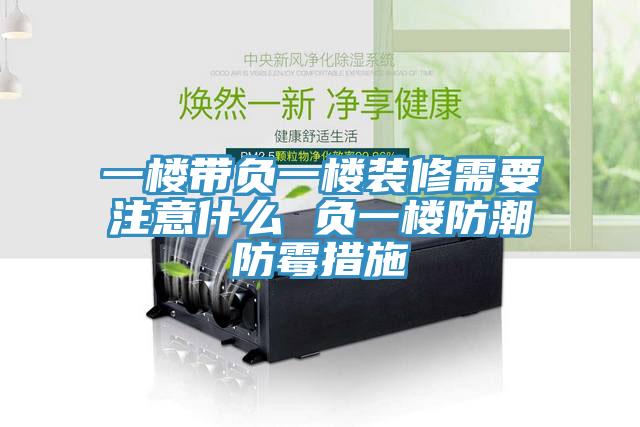 一楼带负一楼装修需要注意什么 负一楼防潮防霉措施