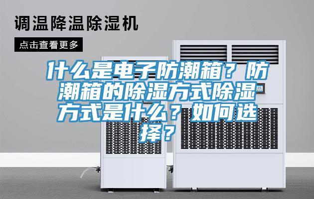 什么是电子防潮箱？防潮箱的除湿方式除湿方式是什么？如何选择？