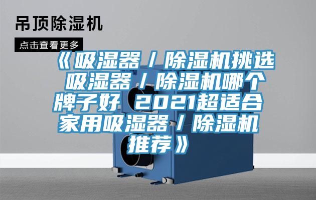《吸湿器／除湿机挑选 吸湿器／除湿机哪个牌子好 2021超适合家用吸湿器／除湿机推荐》