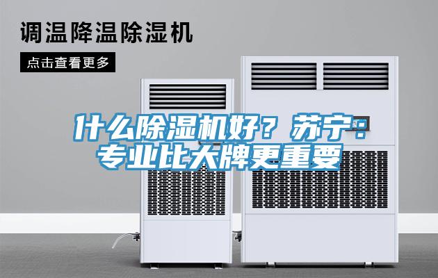 什么除湿机好？苏宁：专业比大牌更重要
