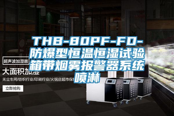 THB-80PF-FD-防爆型恒温恒湿试验箱带烟雾报警器系统喷淋