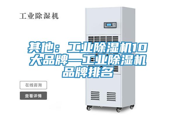 其他：工业除湿机10大品牌—工业除湿机品牌排名