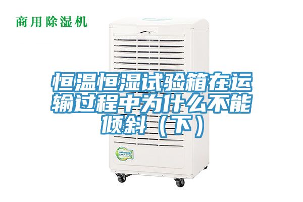 恒温恒湿试验箱在运输过程中为什么不能倾斜（下）