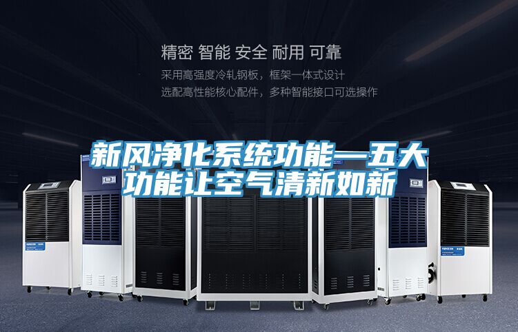 新风净化系统功能—五大功能让空气清新如新