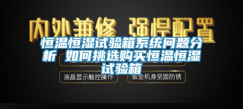 恒温恒湿试验箱系统问题分析 如何挑选购买恒温恒湿试验箱