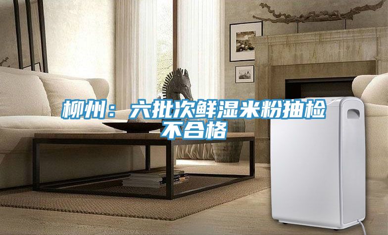 柳州：六批次鲜湿米粉抽检不合格