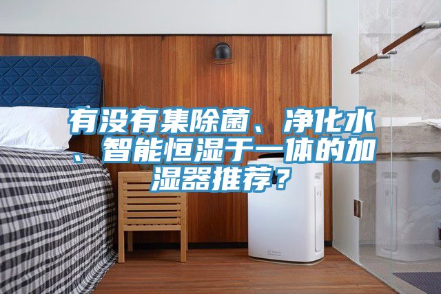 有没有集除菌、净化水、智能恒湿于一体的加湿器推荐？