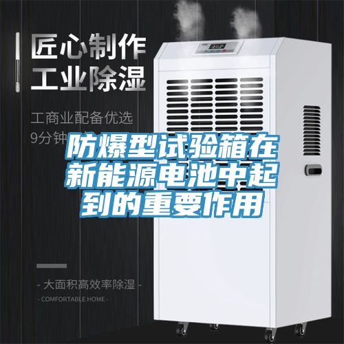 防爆型试验箱在新能源电池中起到的重要作用