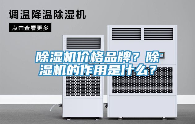 除湿机价格品牌？除湿机的作用是什么？