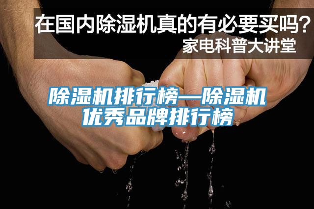 除湿机排行榜—除湿机优秀品牌排行榜
