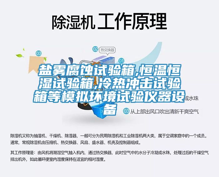 盐雾腐蚀试验箱,恒温恒湿试验箱,冷热冲击试验箱等模拟环境试验仪器设备