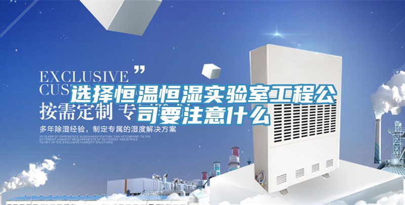 选择恒温恒湿实验室工程公司要注意什么
