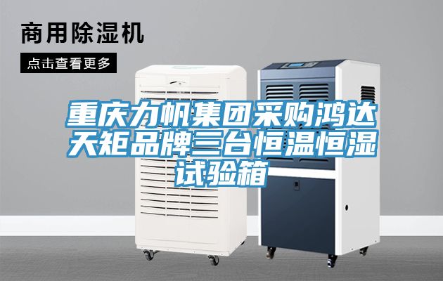 重庆力帆集团采购鸿达天矩品牌三台恒温恒湿试验箱