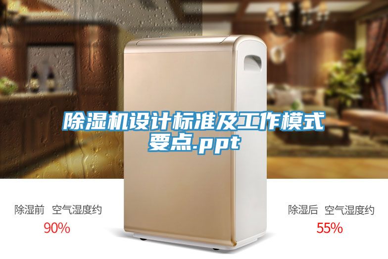 除湿机设计标准及工作模式要点.ppt