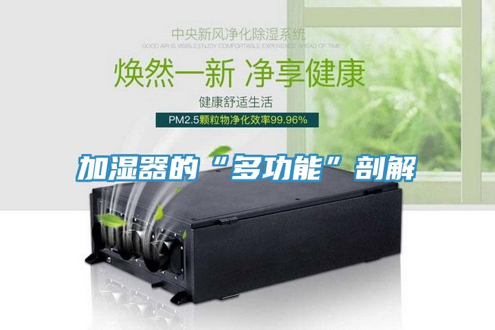加湿器的“多功能”剖解