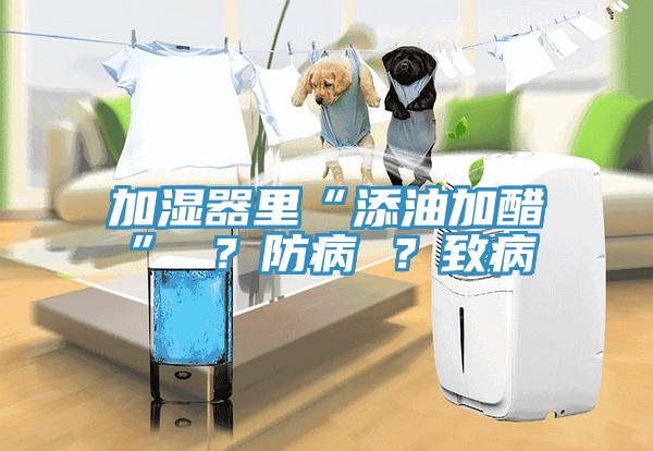 加湿器里“添油加醋” ？防病 ？致病