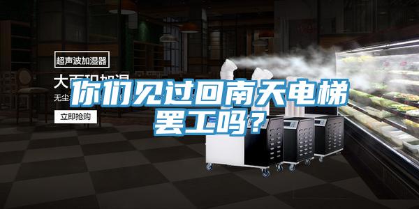 你们见过回南天电梯罢工吗？
