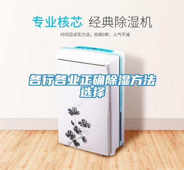 各行各业正确除湿方法选择