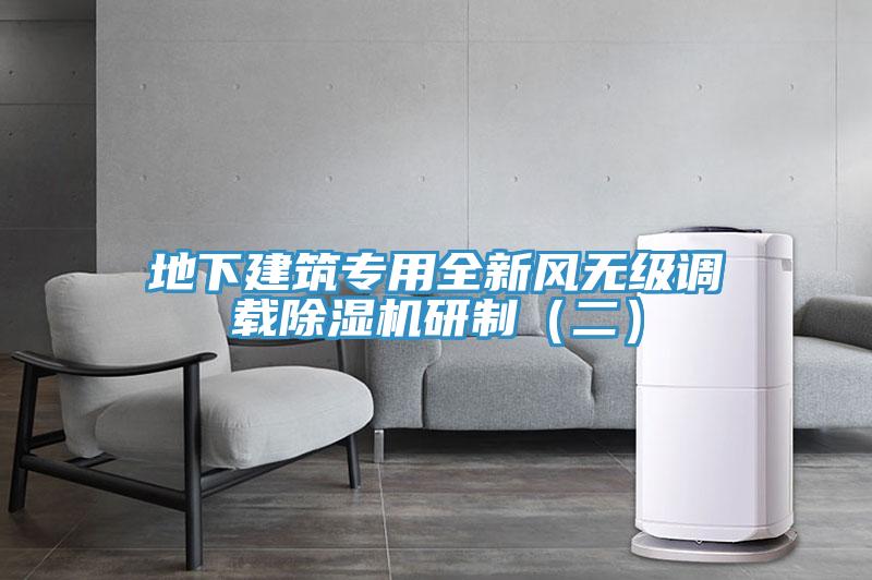 地下建筑专用全新风无级调载除湿机研制（二）